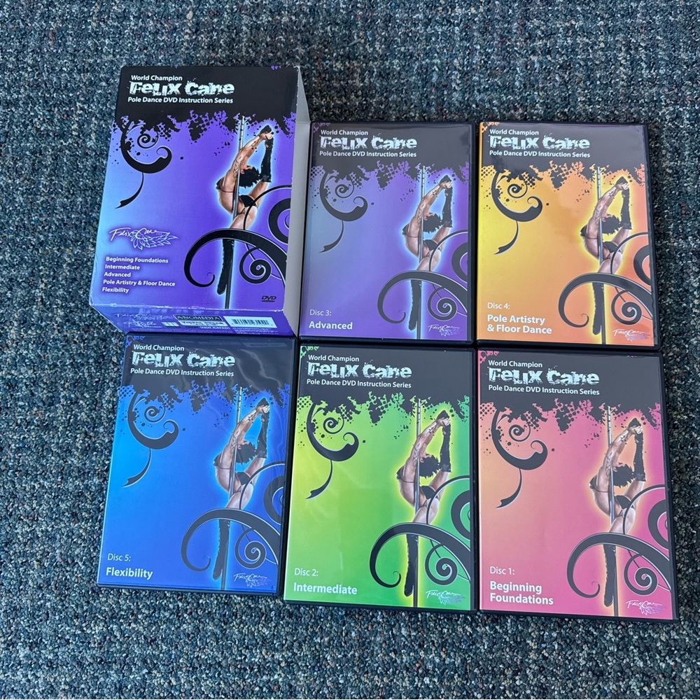 Pole Dance DVD Instruction Series - Multi-Color Set